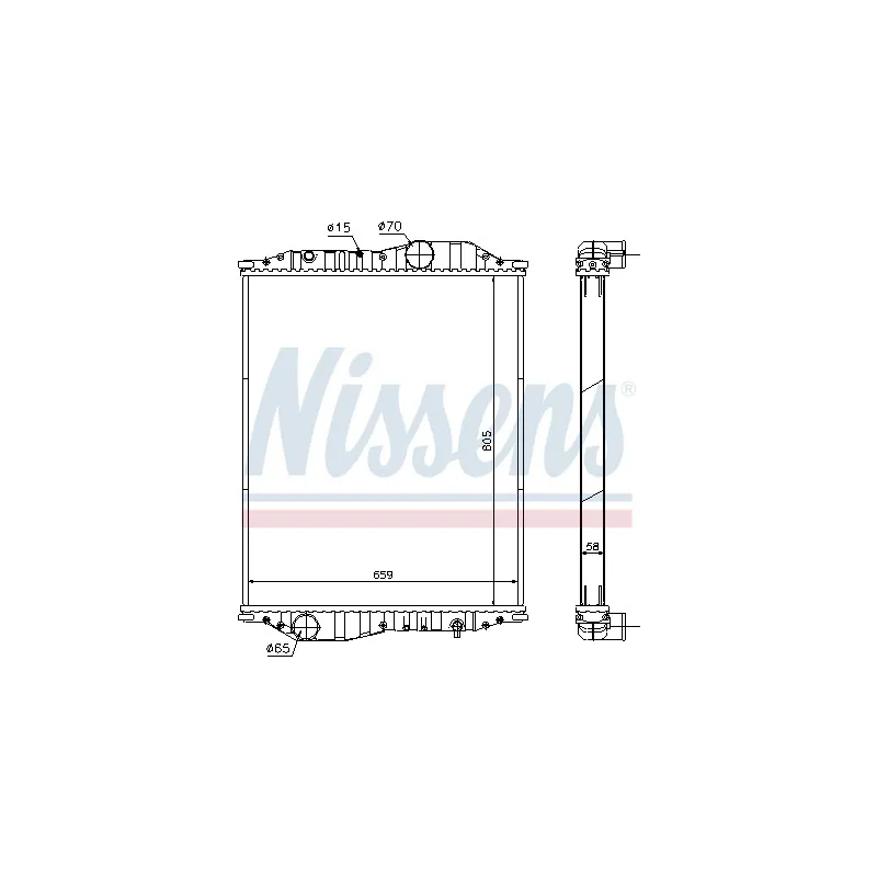 Radiateur, refroidissement du moteur NISSENS 696090