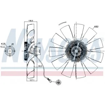 Embrayage, ventilateur de radiateur NISSENS 86020