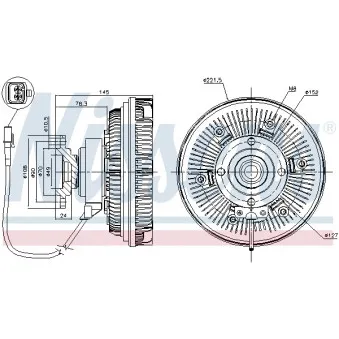 Embrayage, ventilateur de radiateur NISSENS