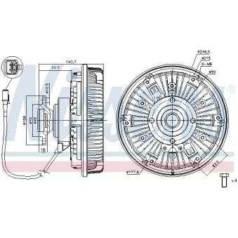 Embrayage, ventilateur de radiateur NISSENS