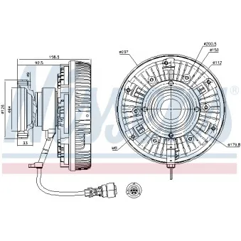 Embrayage, ventilateur de radiateur NISSENS 86089