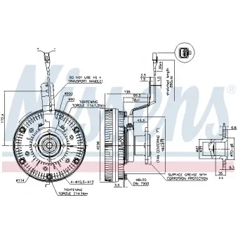 Embrayage, ventilateur de radiateur NISSENS