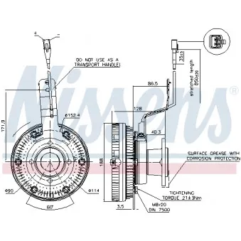 Embrayage, ventilateur de radiateur NISSENS