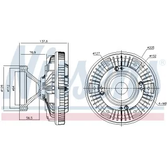 Embrayage, ventilateur de radiateur NISSENS 86046