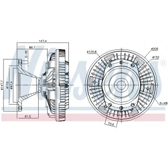 Embrayage, ventilateur de radiateur NISSENS 86034
