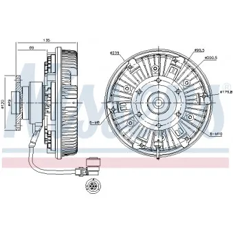 Embrayage, ventilateur de radiateur NISSENS