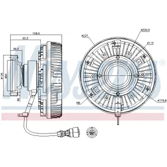 Embrayage, ventilateur de radiateur NISSENS