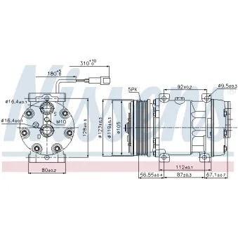 Compresseur, climatisation NISSENS