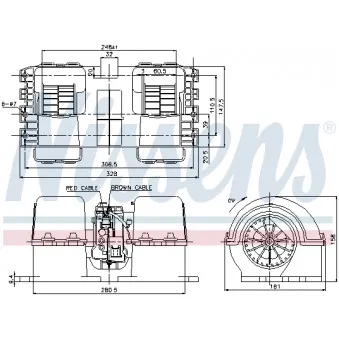 Pulseur d'air habitacle NISSENS 87133