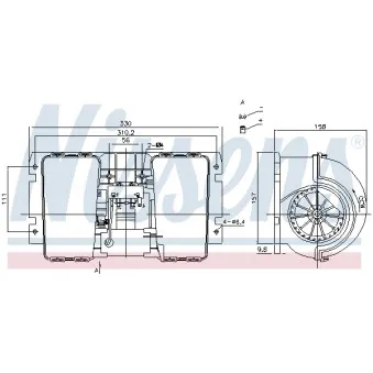Pulseur d'air habitacle NISSENS 87146
