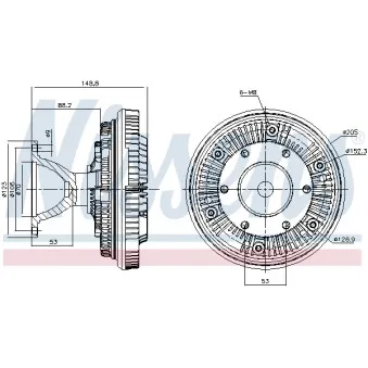 Embrayage, ventilateur de radiateur NISSENS 86146