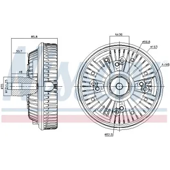 Embrayage, ventilateur de radiateur NISSENS 86148
