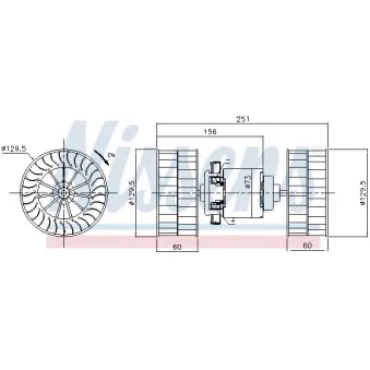 Pulseur d'air habitacle NISSENS 87190