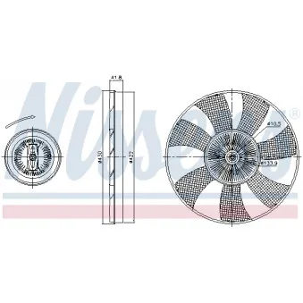 Embrayage, ventilateur de radiateur NISSENS 86222