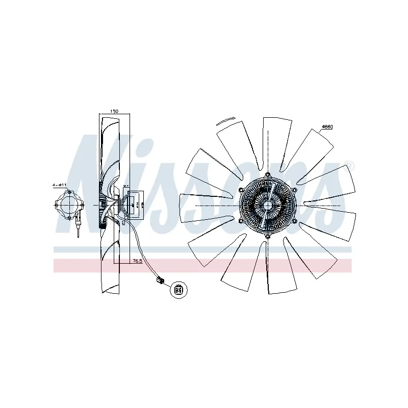 Embrayage, ventilateur de radiateur NISSENS 86211