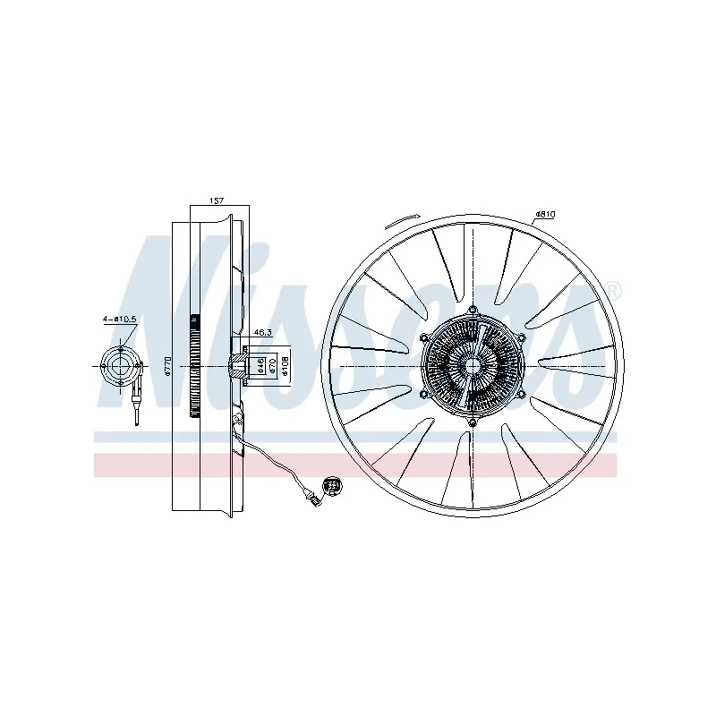 Embrayage, ventilateur de radiateur NISSENS 86216