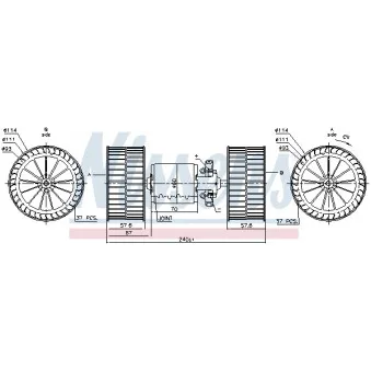 Pulseur d'air habitacle NISSENS 87192