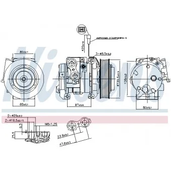 Compresseur, climatisation NISSENS 890093