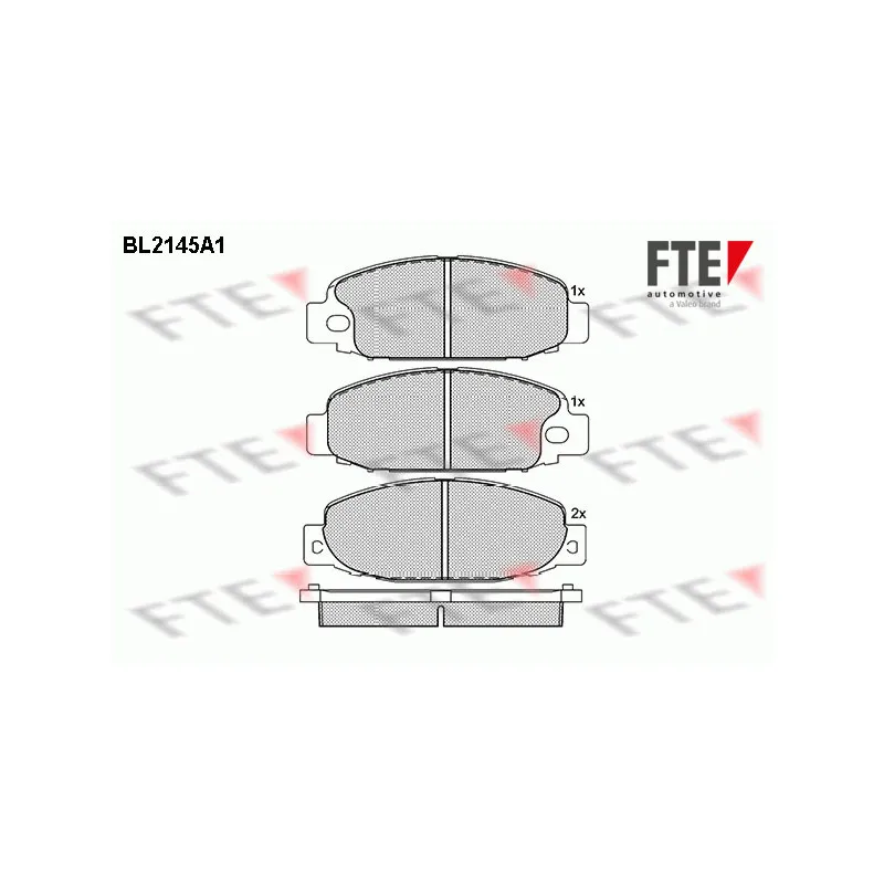 Jeu de 4 plaquettes de frein avant FTE BL2145A1