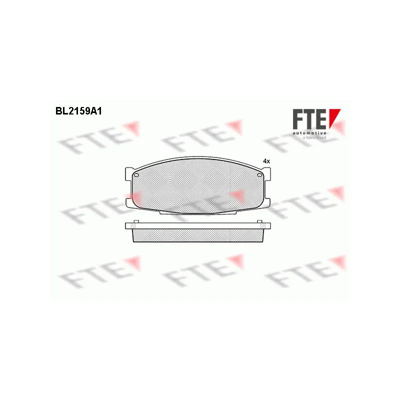 Jeu de 4 plaquettes de frein avant FTE BL2159A1