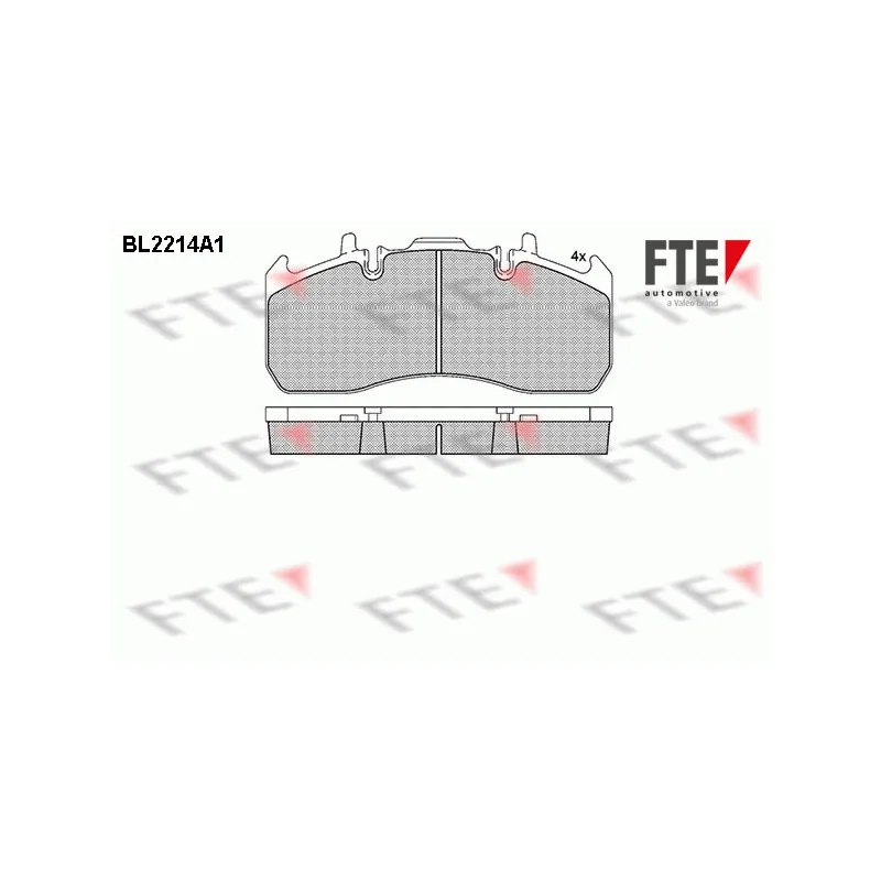 Jeu de 4 plaquettes de frein FTE BL2214A1