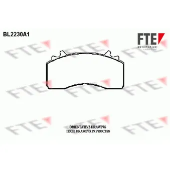 Jeu de 4 plaquettes de frein avant FTE