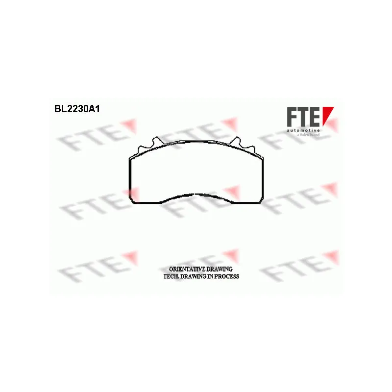 Jeu de 4 plaquettes de frein avant FTE BL2230A1