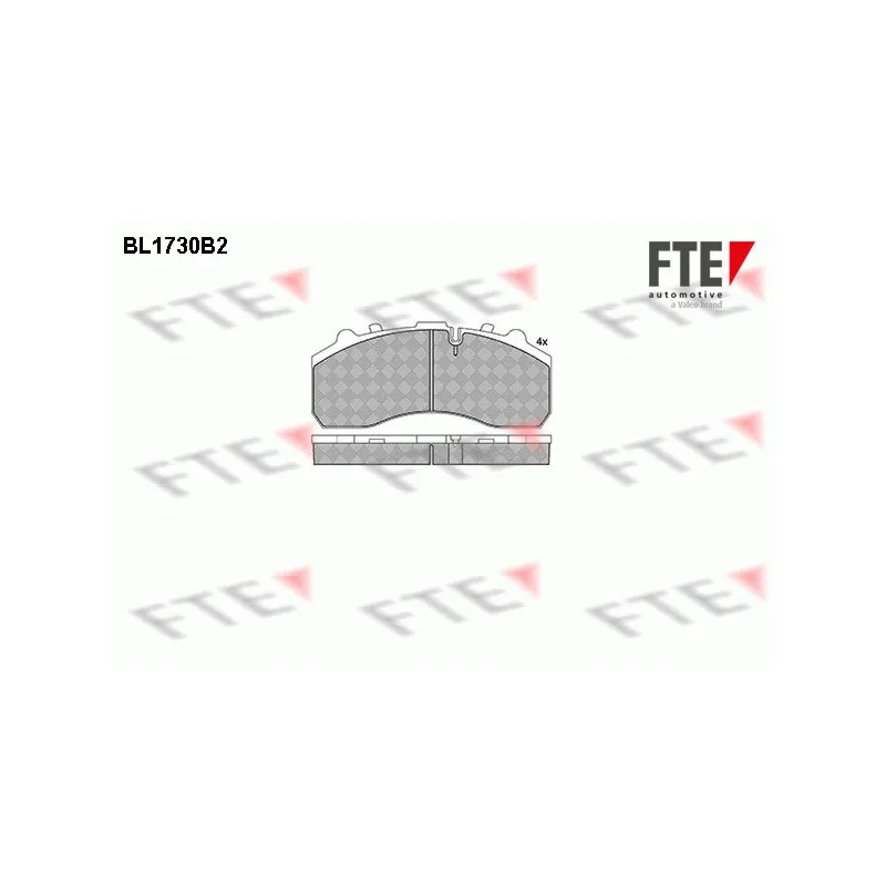 Jeu de 4 plaquettes de frein avant FTE BL1730B2