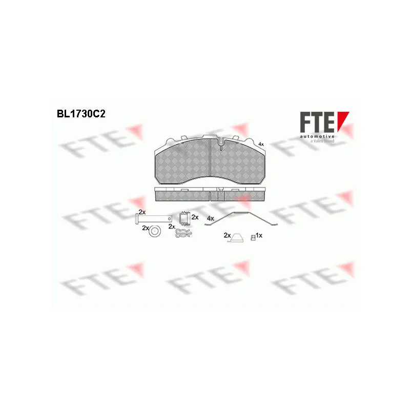 Jeu de 4 plaquettes de frein avant FTE BL1730C2