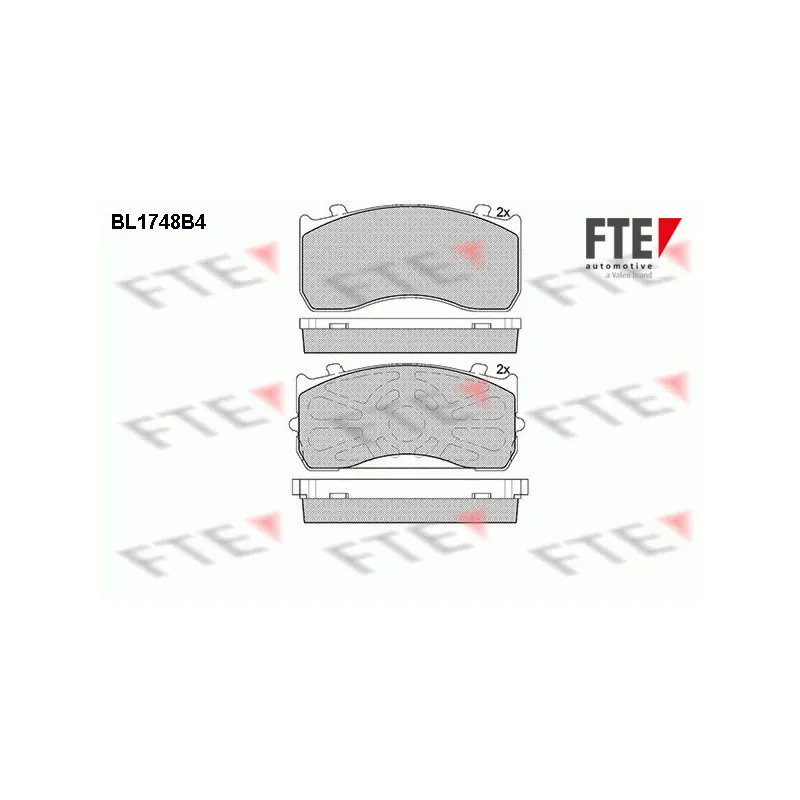 Jeu de 4 plaquettes de frein avant FTE BL1748B4