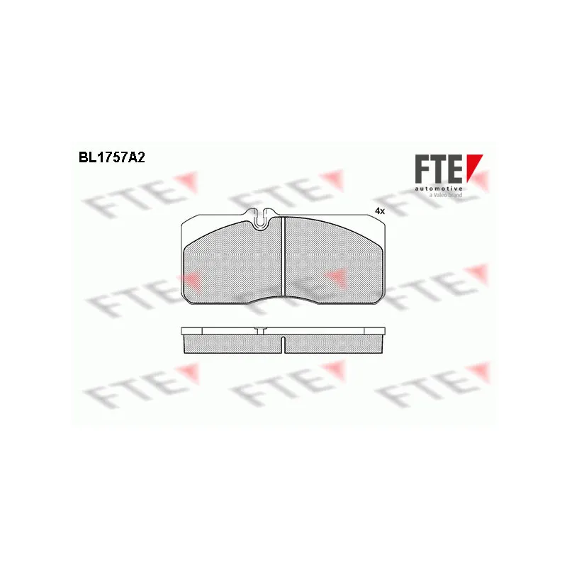 Jeu de 4 plaquettes de frein avant FTE BL1757A2