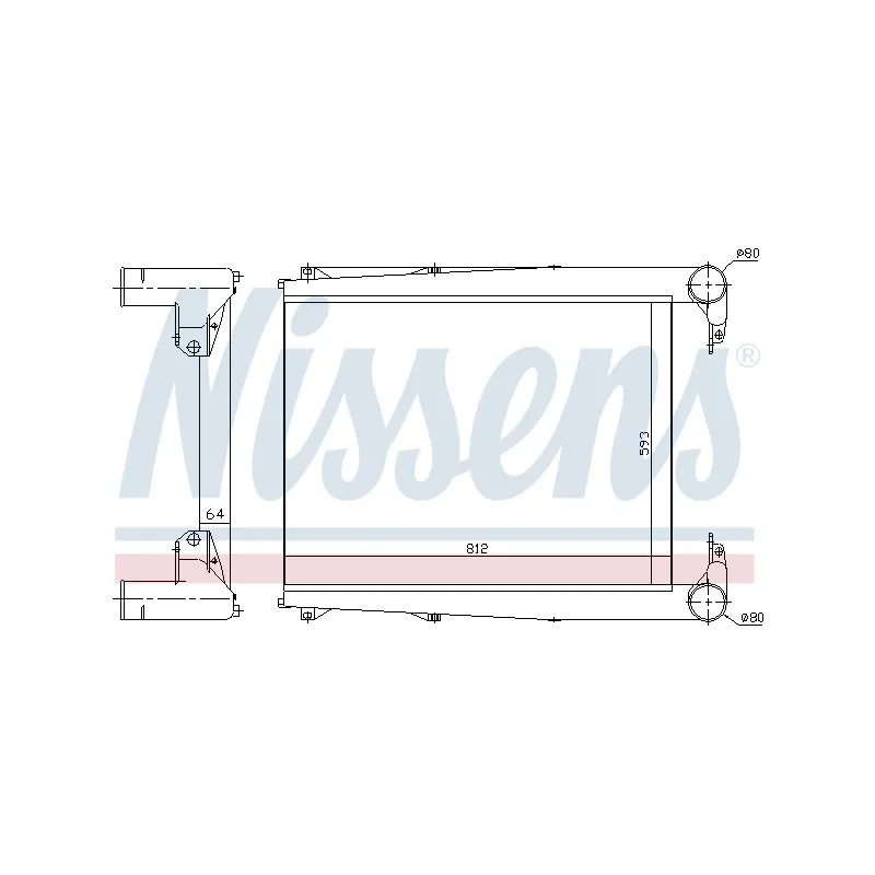 Intercooler, échangeur NISSENS 97074