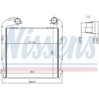 Intercooler, échangeur NISSENS