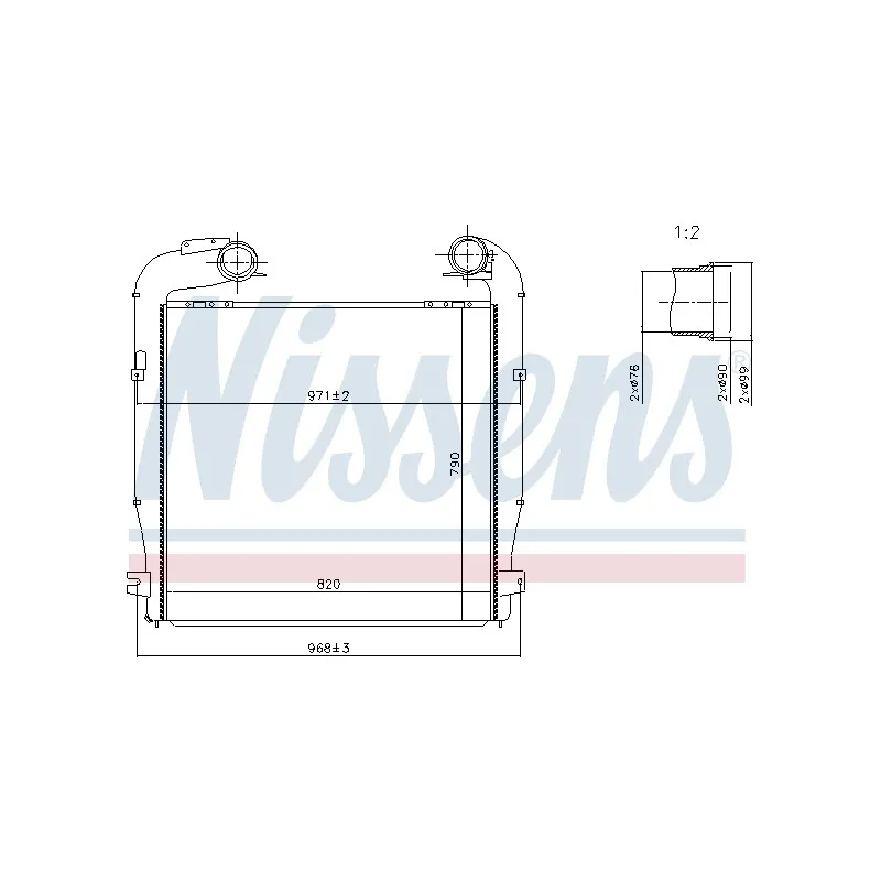 Intercooler, échangeur NISSENS 97080