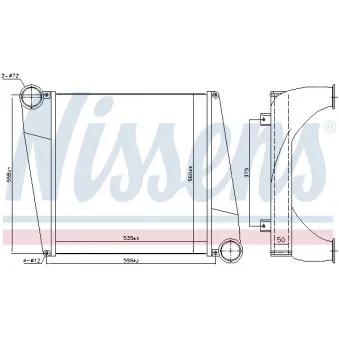 Intercooler, échangeur NISSENS