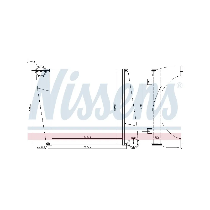 Intercooler, échangeur NISSENS 97076