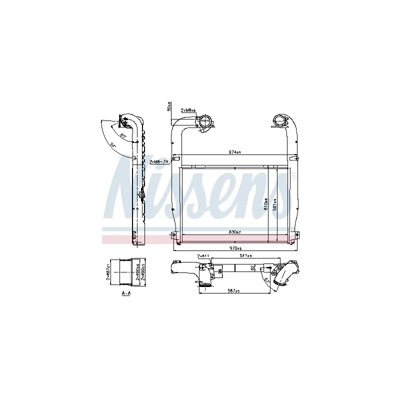 Intercooler, échangeur NISSENS 97062