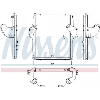Intercooler, échangeur NISSENS