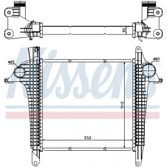 Intercooler, échangeur NISSENS