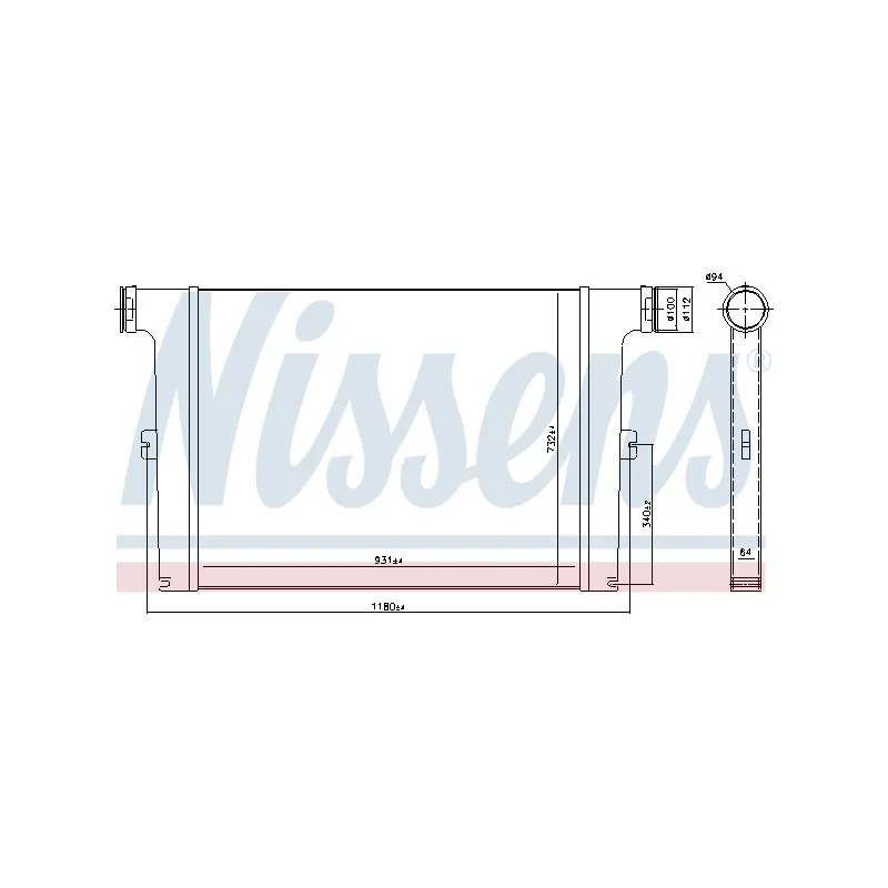 Intercooler, échangeur NISSENS 97066