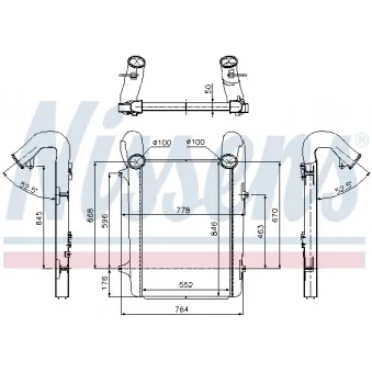 Intercooler, échangeur NISSENS