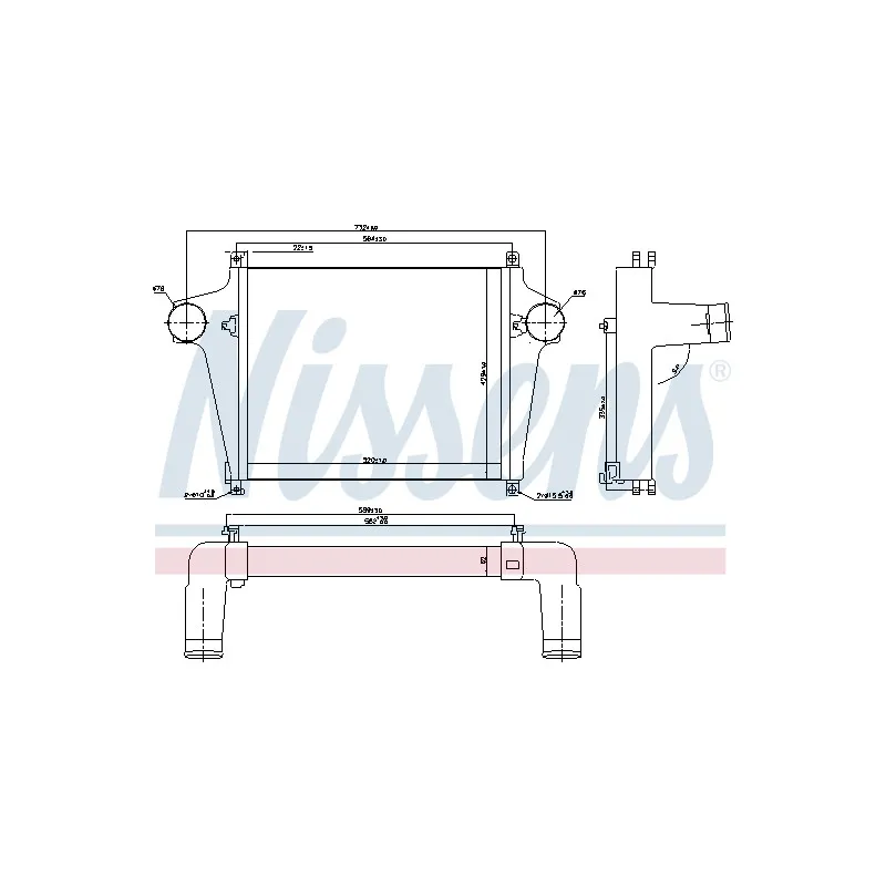 Intercooler, échangeur NISSENS 97095