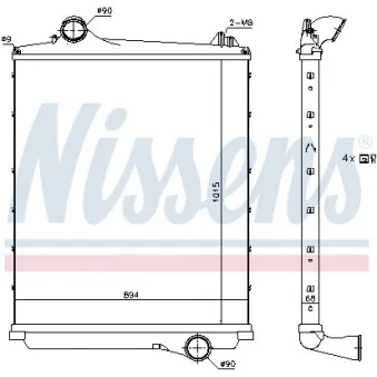 Intercooler, échangeur NISSENS