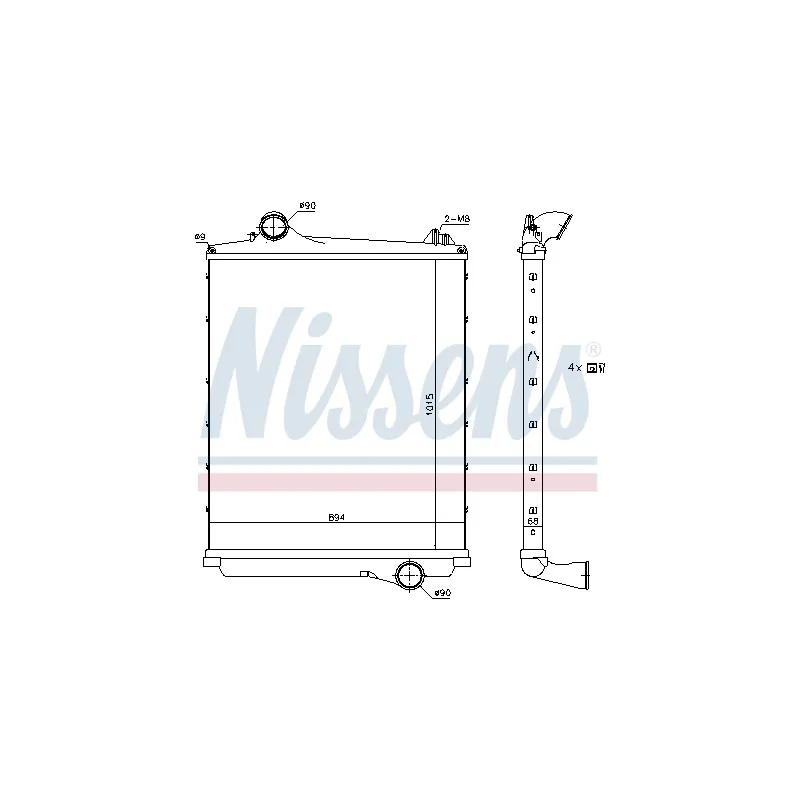 Intercooler, échangeur NISSENS 97088