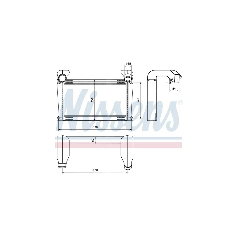 Intercooler, échangeur NISSENS 96986