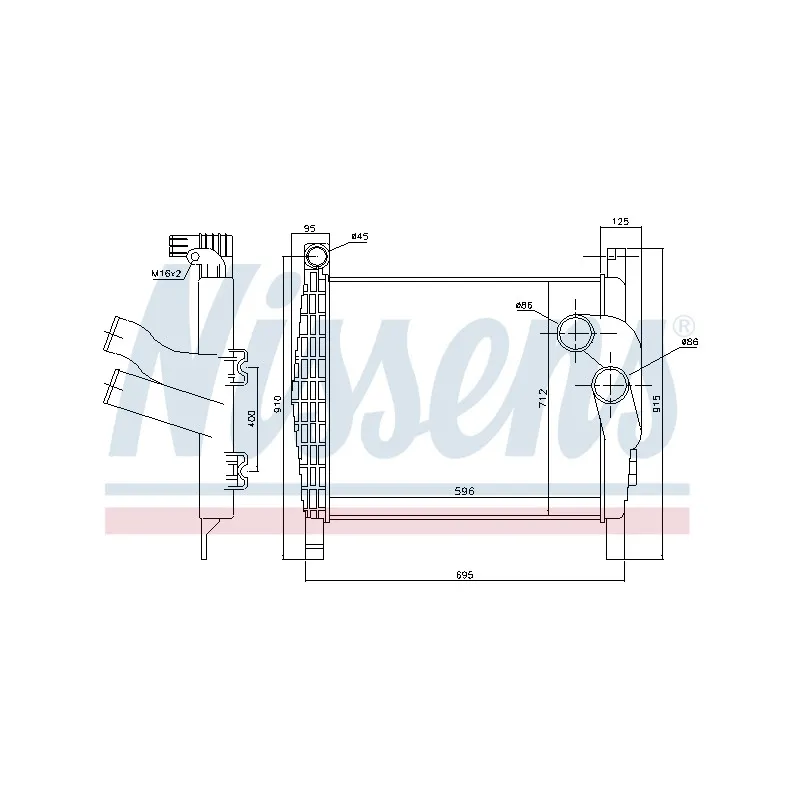 Intercooler, échangeur NISSENS 96970