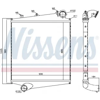Intercooler, échangeur NISSENS