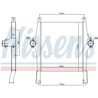 Intercooler, échangeur NISSENS