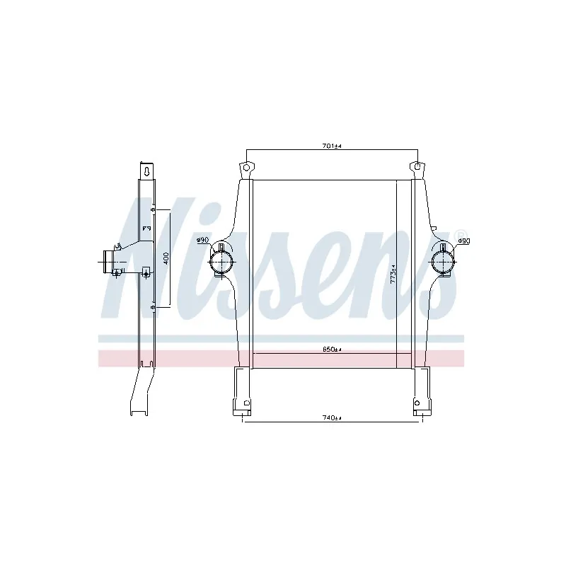 Intercooler, échangeur NISSENS 97046