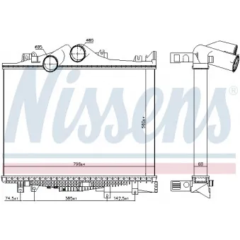 Intercooler, échangeur NISSENS